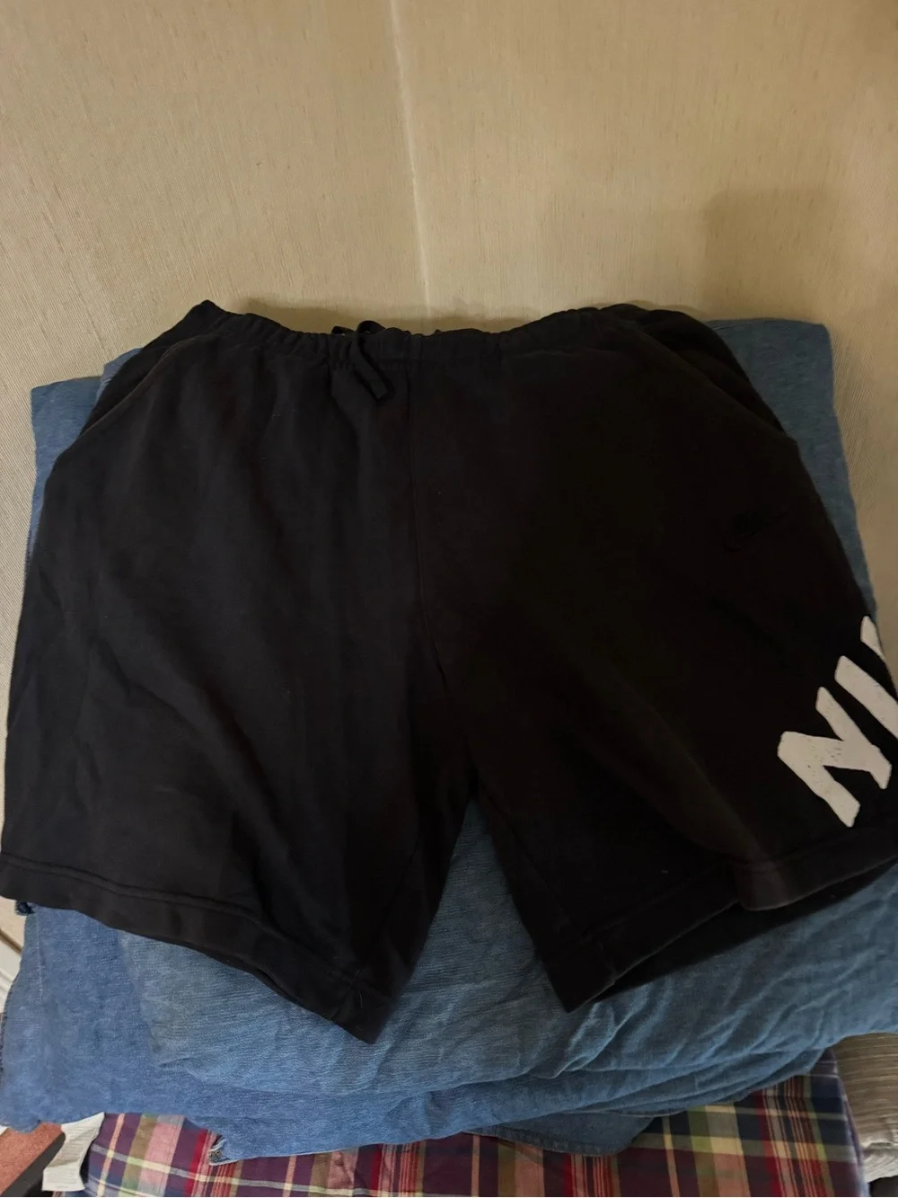 Nike Black Men’s Athletic Shorts with White Logo